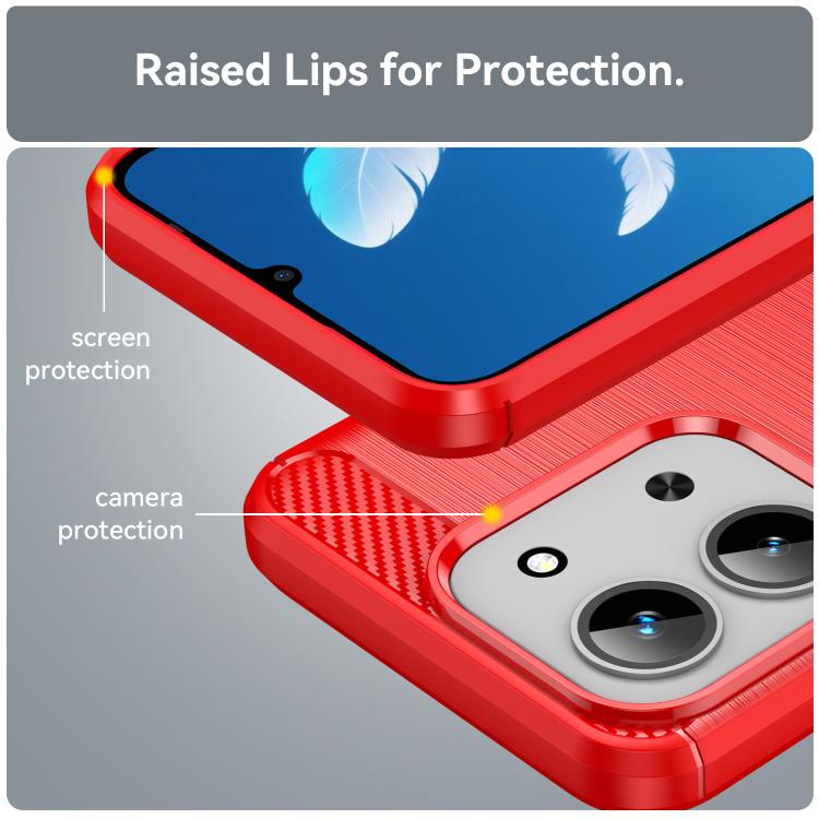 For Redmi 15C 5G / 4G Global 171mm Carbon Fiber Brushed Texture TPU Phone Case