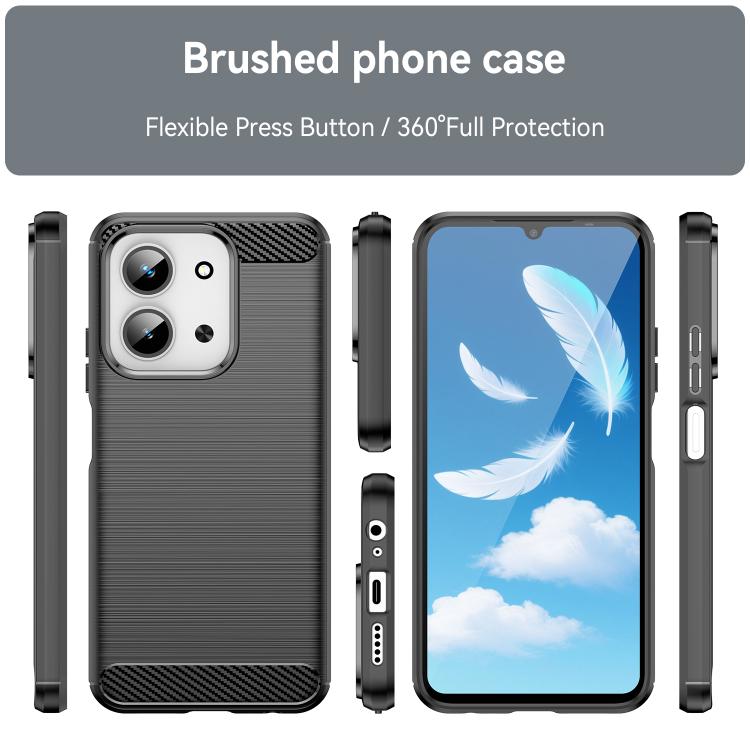 For Redmi 15C 5G / 4G Global 171mm Carbon Fiber Brushed Texture TPU Phone Case