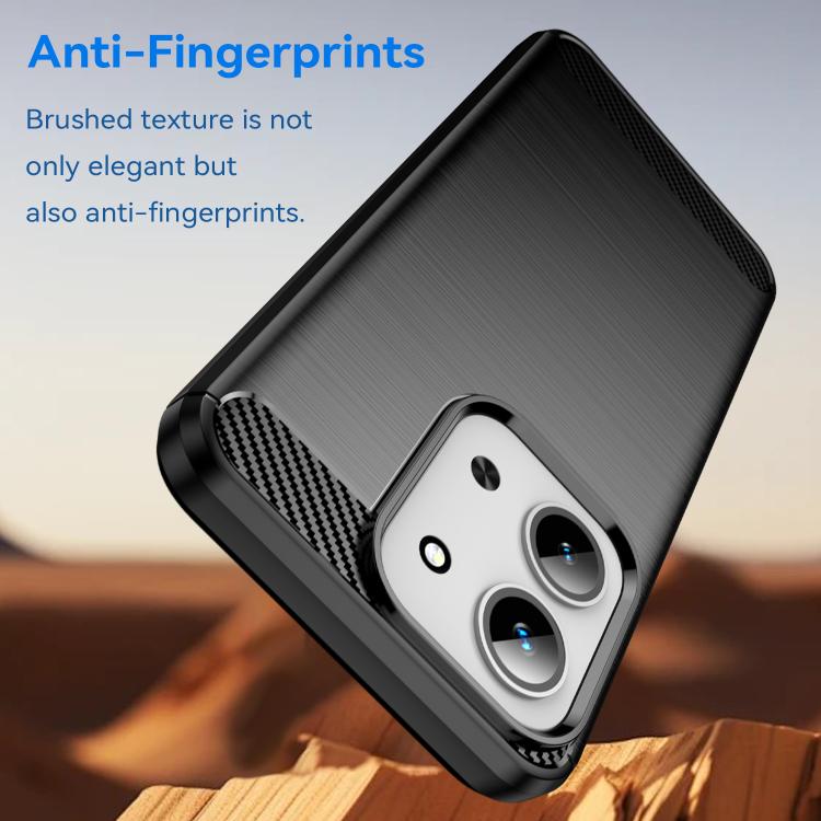 For Redmi 15C 5G / 4G Global 171mm Carbon Fiber Brushed Texture TPU Phone Case