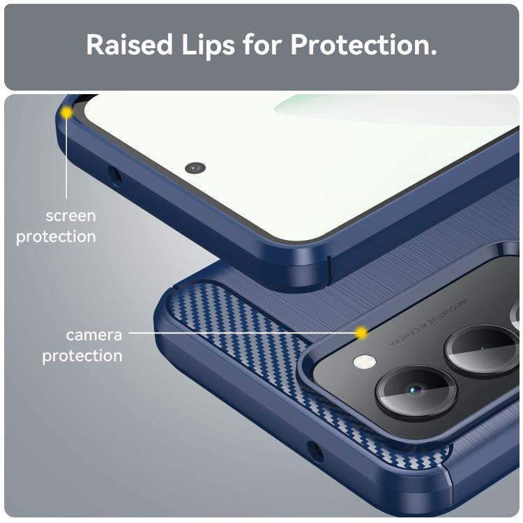 For Redmi 15 5G / 4G EU 171mm Carbon Fiber Brushed Texture TPU Phone Case