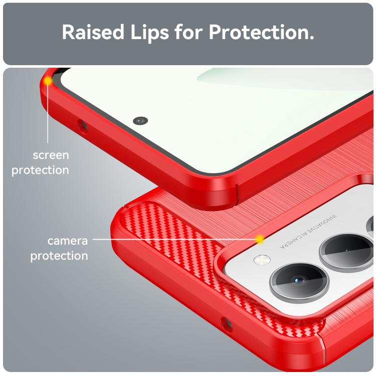 For Redmi 15 5G / 4G EU 171mm Carbon Fiber Brushed Texture TPU Phone Case