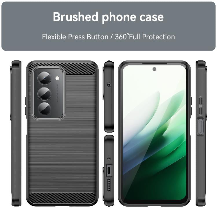 For Redmi 15 5G / 4G EU 171mm Carbon Fiber Brushed Texture TPU Phone Case