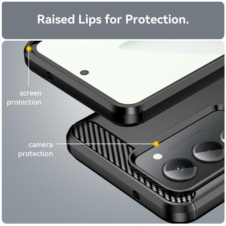 For Redmi 15 5G / 4G EU 171mm Carbon Fiber Brushed Texture TPU Phone Case