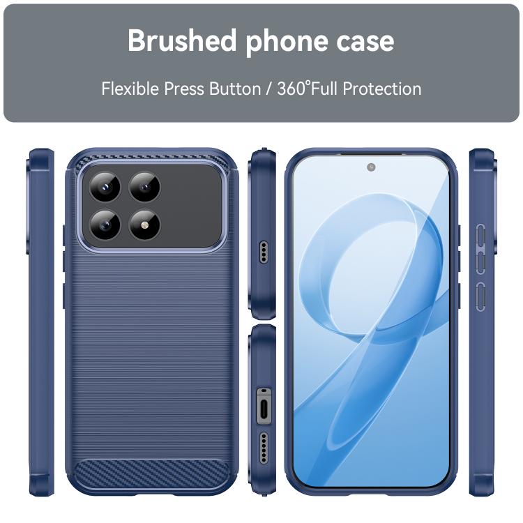 For Redmi K90 / Poco F8 Pro Carbon Fiber Brushed Texture TPU Phone Case