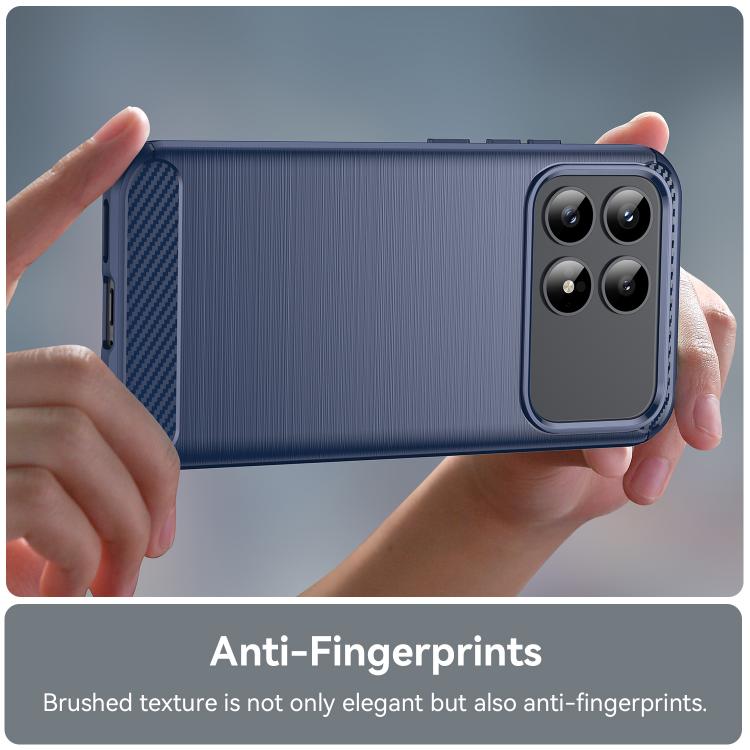 For Redmi K90 / Poco F8 Pro Carbon Fiber Brushed Texture TPU Phone Case