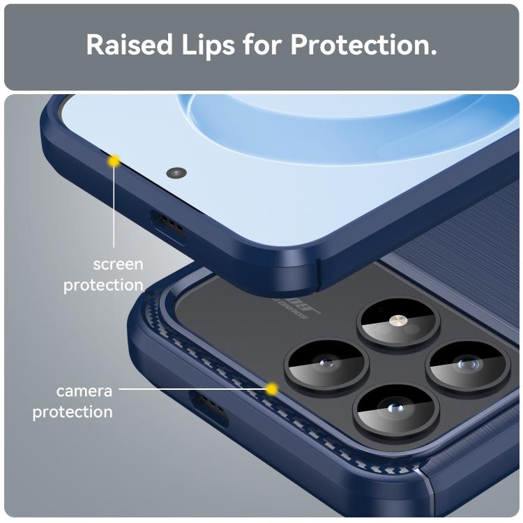 For Redmi K90 / Poco F8 Pro Carbon Fiber Brushed Texture TPU Phone Case