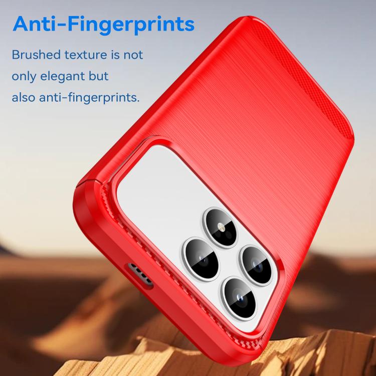 For Redmi K90 / Poco F8 Pro Carbon Fiber Brushed Texture TPU Phone Case