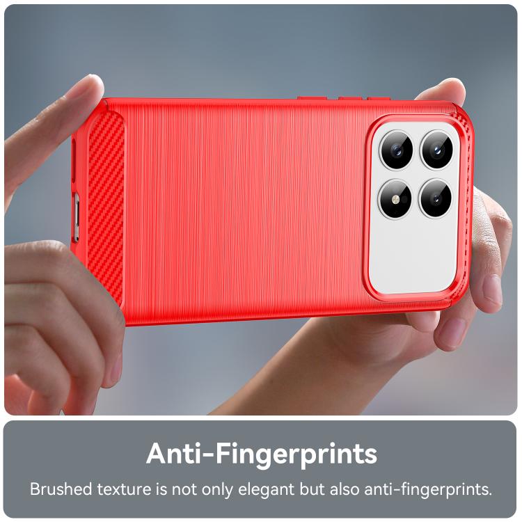 For Redmi K90 / Poco F8 Pro Carbon Fiber Brushed Texture TPU Phone Case
