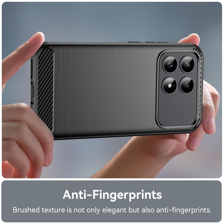 For Redmi K90 / Poco F8 Pro Carbon Fiber Brushed Texture TPU Phone Case