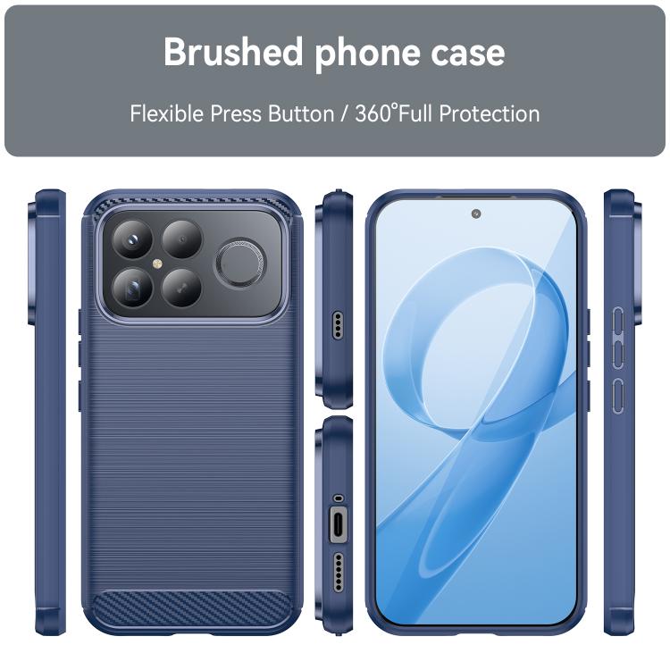 For Redmi K90 Pro Max / Poco F8 Ultra Carbon Fiber Brushed Texture TPU Phone Case