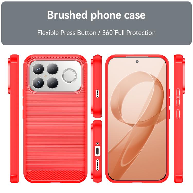 For Redmi K90 Pro Max / Poco F8 Ultra Carbon Fiber Brushed Texture TPU Phone Case