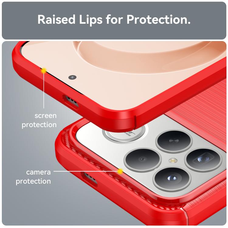 For Redmi K90 Pro Max / Poco F8 Ultra Carbon Fiber Brushed Texture TPU Phone Case
