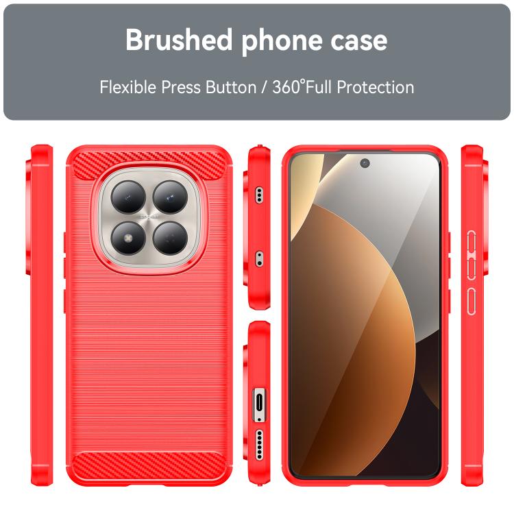 For Redmi Note 15 Pro 4G Global 163.2mm Carbon Fiber Brushed Texture TPU Phone Case