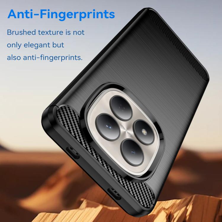 For Redmi Note 15 Pro 4G Global 163.2mm Carbon Fiber Brushed Texture TPU Phone Case