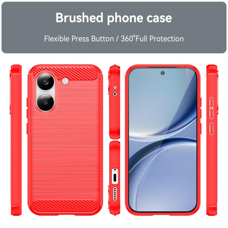 For Redmi Turbo 5 5G / Poco X8 Pro 5G Carbon Fiber Brushed Texture TPU Phone Case