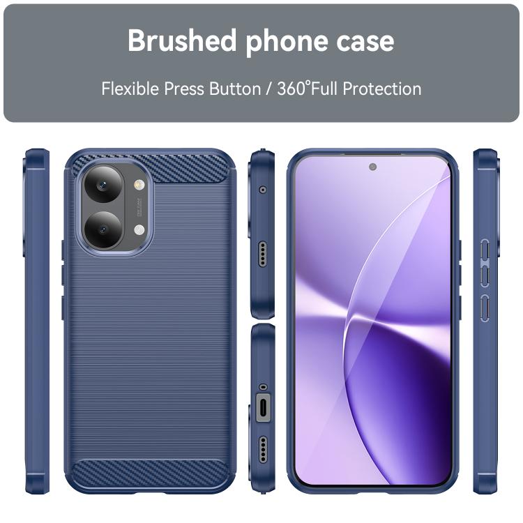 For Redmi Turbo 5 Max / Poco X8 Pro Max Carbon Fiber Brushed Texture TPU Phone Case