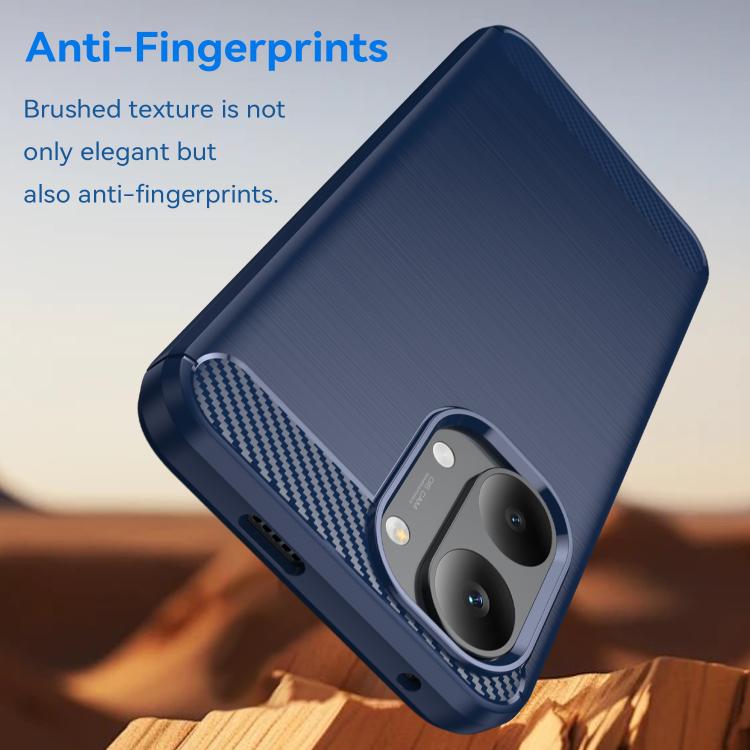 For Redmi Turbo 5 Max / Poco X8 Pro Max Carbon Fiber Brushed Texture TPU Phone Case