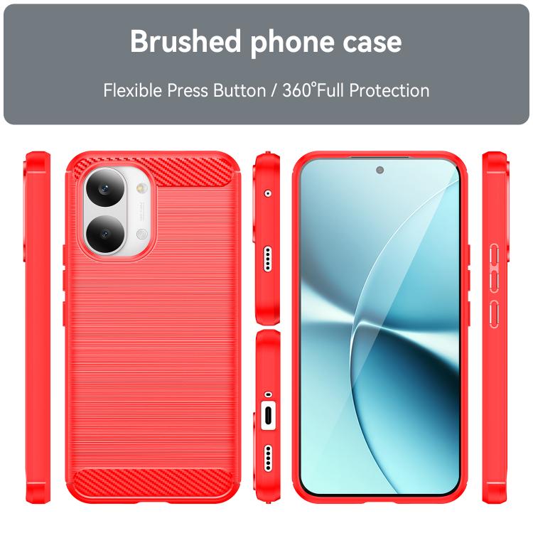 For Redmi Turbo 5 Max / Poco X8 Pro Max Carbon Fiber Brushed Texture TPU Phone Case