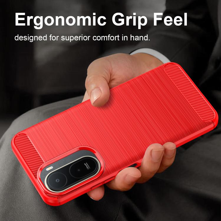 For Redmi A7 Pro 171mm / Poco C85x 5G Carbon Fiber Brushed Texture TPU Phone Case