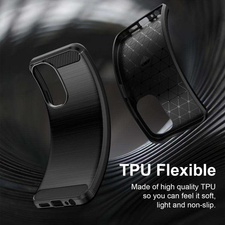 For Redmi A7 Pro 171mm / Poco C85x 5G Carbon Fiber Brushed Texture TPU Phone Case