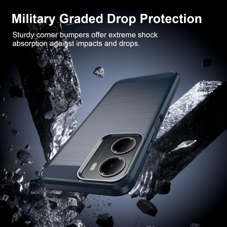 For Redmi 15a 5G Carbon Fiber Brushed Texture TPU Phone Case