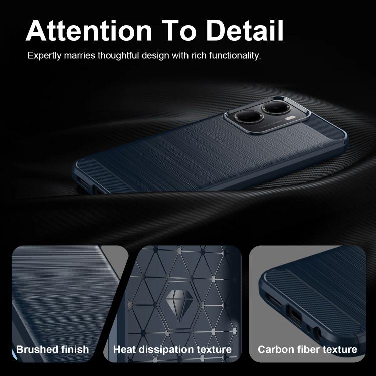 For Redmi 15a 5G Carbon Fiber Brushed Texture TPU Phone Case