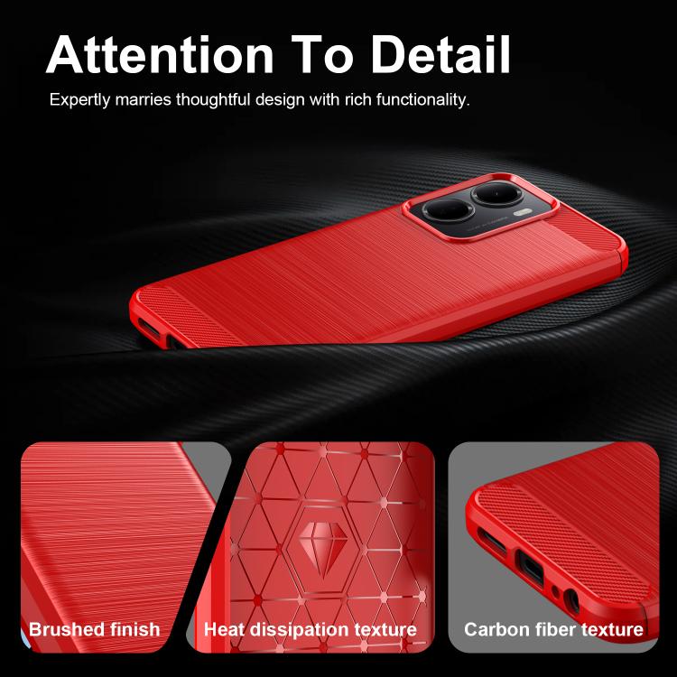 For Redmi 15a 5G Carbon Fiber Brushed Texture TPU Phone Case