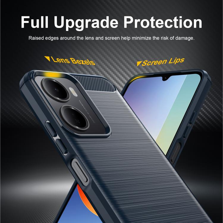 For Redmi R70 5G Carbon Fiber Brushed Texture TPU Phone Case