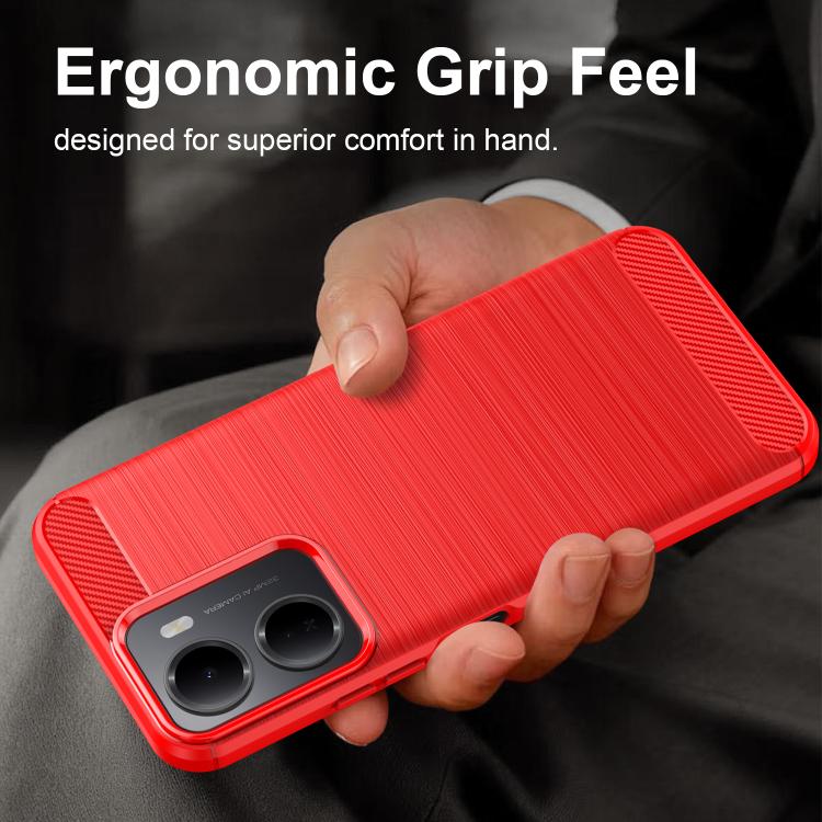 For Redmi R70 5G Carbon Fiber Brushed Texture TPU Phone Case