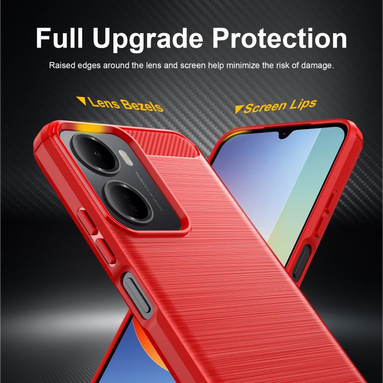 For Redmi R70 5G Carbon Fiber Brushed Texture TPU Phone Case