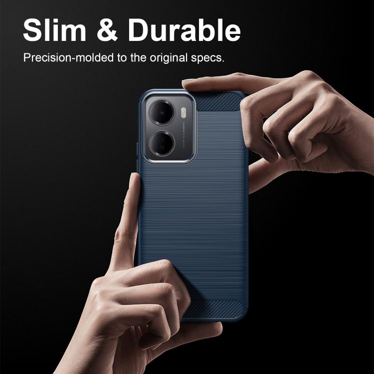 For Redmi R70m 5G Carbon Fiber Brushed Texture TPU Phone Case