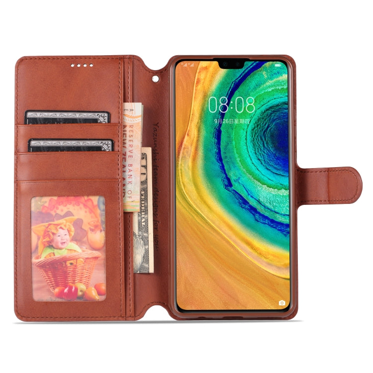 For Huawei Mate 30 Pro AZNS Calf Texture Horizontal Flip Leather Case, with Holder & Card Slots & Wallet & Photo Frame