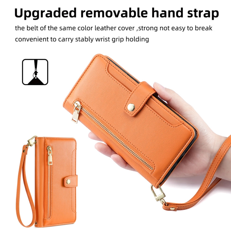 For Infinix Zero 40 4G Sheep Texture Cross-body Zipper Wallet Leather Phone Case