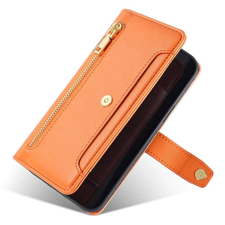 For Tecno Camon 30 Sheep Texture Cross-body Zipper Wallet Leather Phone Case