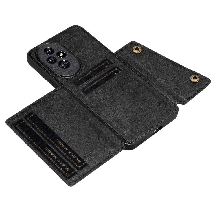 For Honor 200 Double Buckle Card Slots Magnetic Phone Case