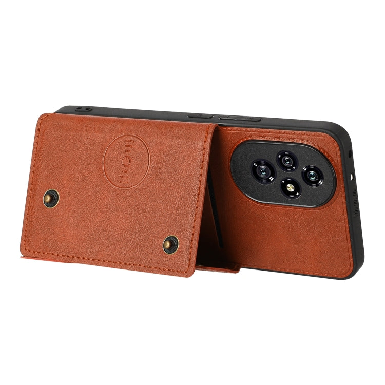 For Honor 200 Double Buckle Card Slots Magnetic Phone Case