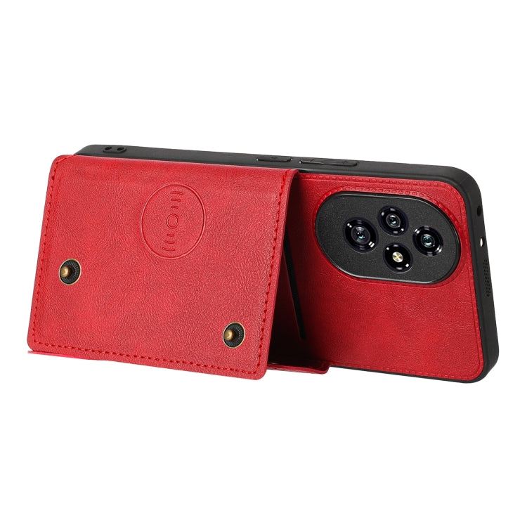 For Honor 200 Double Buckle Card Slots Magnetic Phone Case
