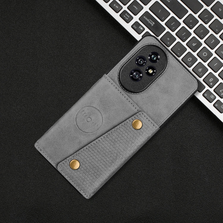 For Honor 200 Pro Double Buckle Card Slots Magnetic Phone Case