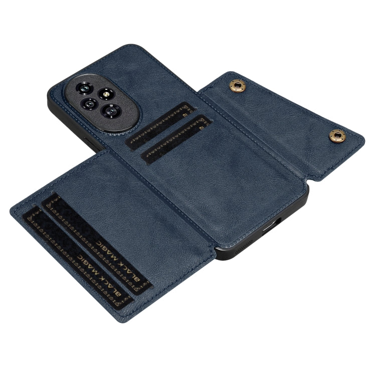 For Honor 200 Pro Double Buckle Card Slots Magnetic Phone Case