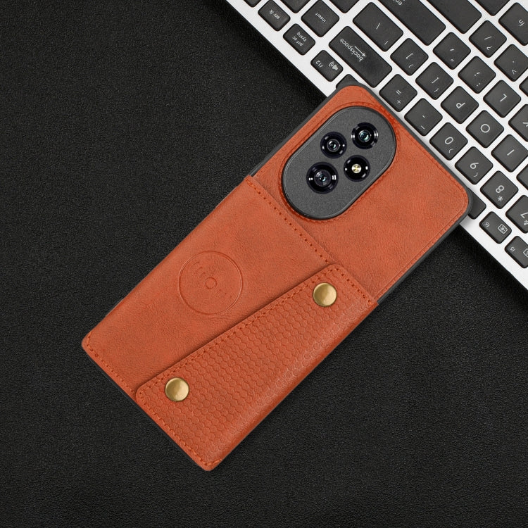 For Honor 200 Pro Double Buckle Card Slots Magnetic Phone Case