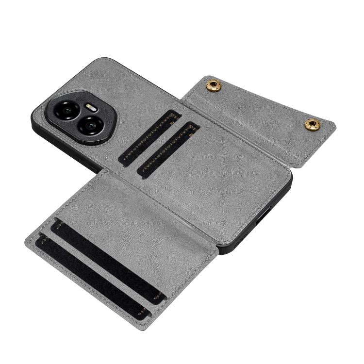 For Honor 300 Double Buckle Card Slots Magnetic Phone Case