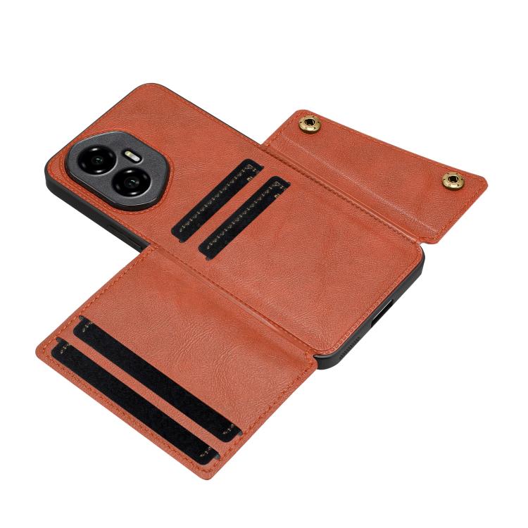 For Honor 300 Double Buckle Card Slots Magnetic Phone Case