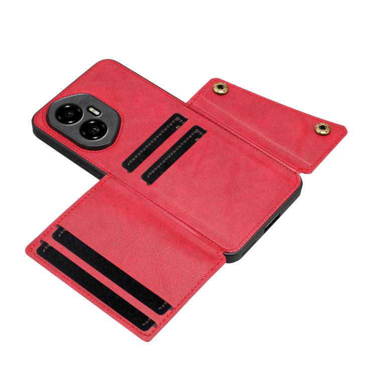 For Honor 300 Double Buckle Card Slots Magnetic Phone Case