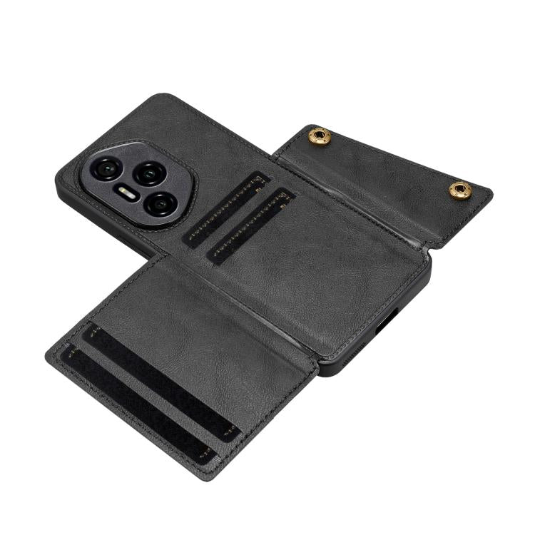 For Honor 300 Pro Double Buckle Card Slots Magnetic Phone Case