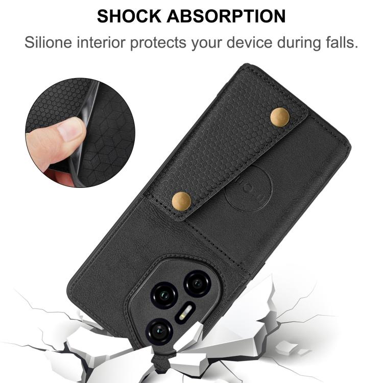 For Honor 300 Pro Double Buckle Card Slots Magnetic Phone Case