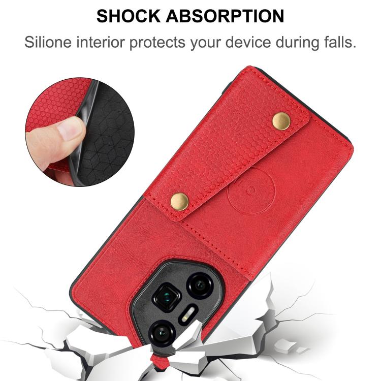 For Honor 300 Ultra Double Buckle Card Slots Magnetic Phone Case