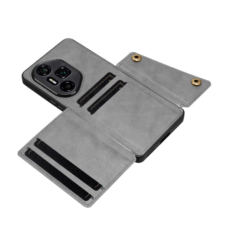 For Honor 300 Ultra Double Buckle Card Slots Magnetic Phone Case