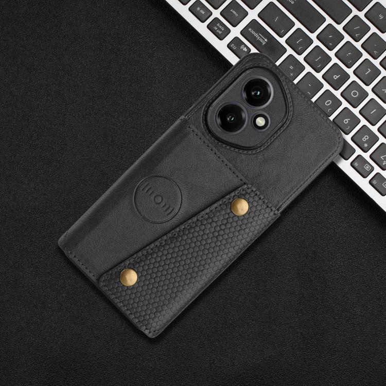 For Honor 400 Global 156.5mm Double Buckle Card Slots Magnetic Phone Case