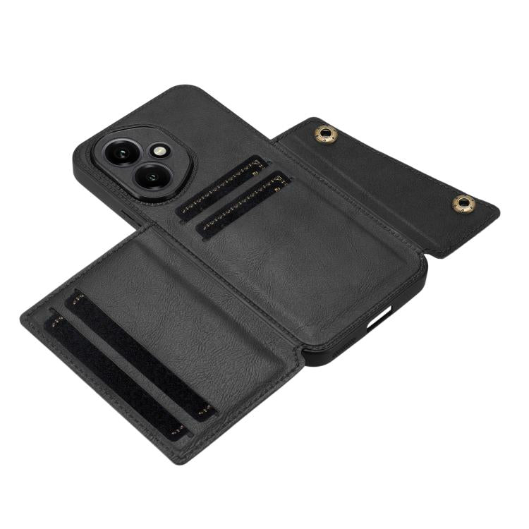 For Honor 400 Global 156.5mm Double Buckle Card Slots Magnetic Phone Case