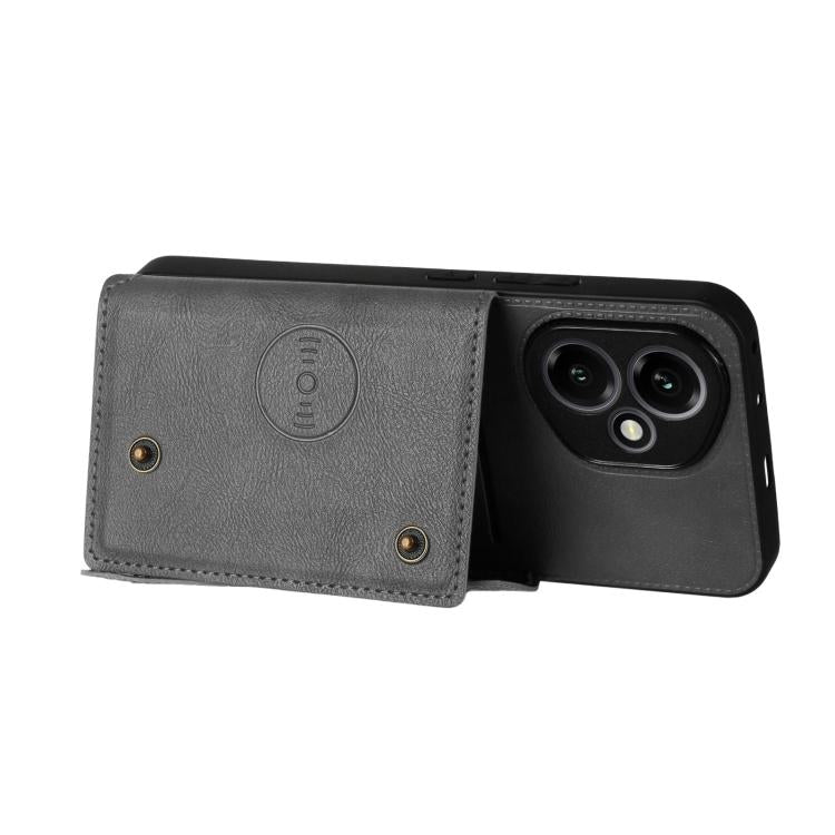 For Honor 400 Global 156.5mm Double Buckle Card Slots Magnetic Phone Case